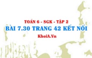 Bài 7.30 trang 42 Toán 6 Tập 2 Kết nối tri thức